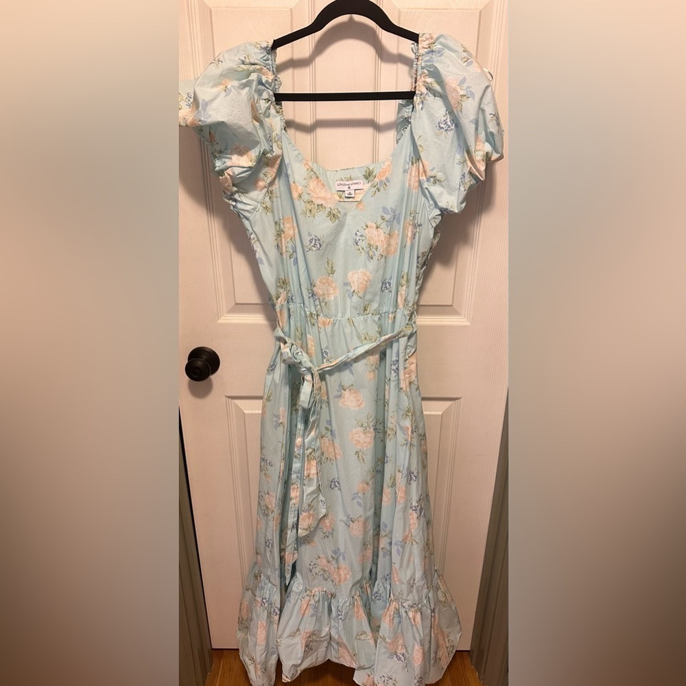 Love Shack Fancy for Target Estelle Blue Floral Dress 16 - Picture 2 of 9
